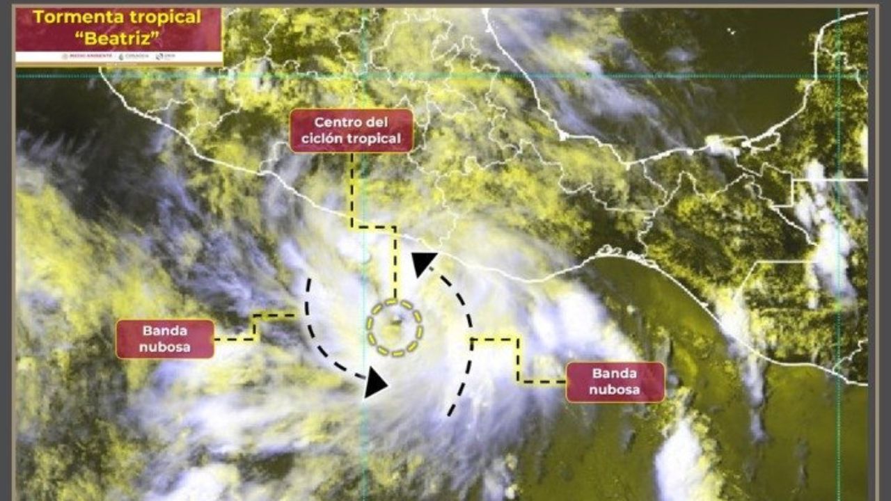 Se forma tormenta tropical ‘Beatriz’; alertan por lluvias fuertes y granizo en el país