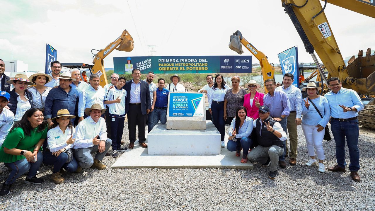 Colocan primera piedra del nuevo Parque Metropolitano ‘El Potrero’ en León