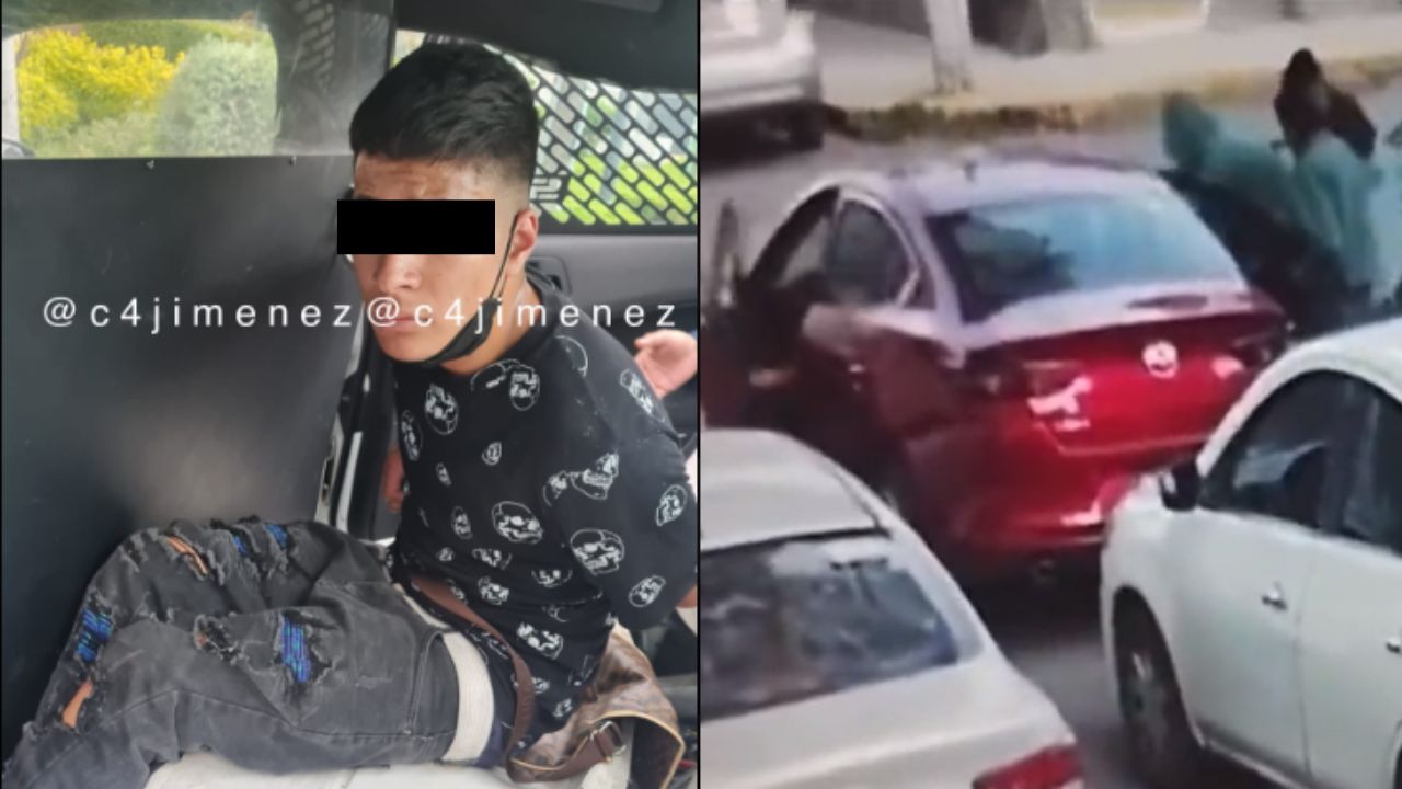 Cae montachoques tras robo de auto en Tlalnepantla, Edomex Cae montachoques tras robo de auto en Tlalnepantla, Edomex