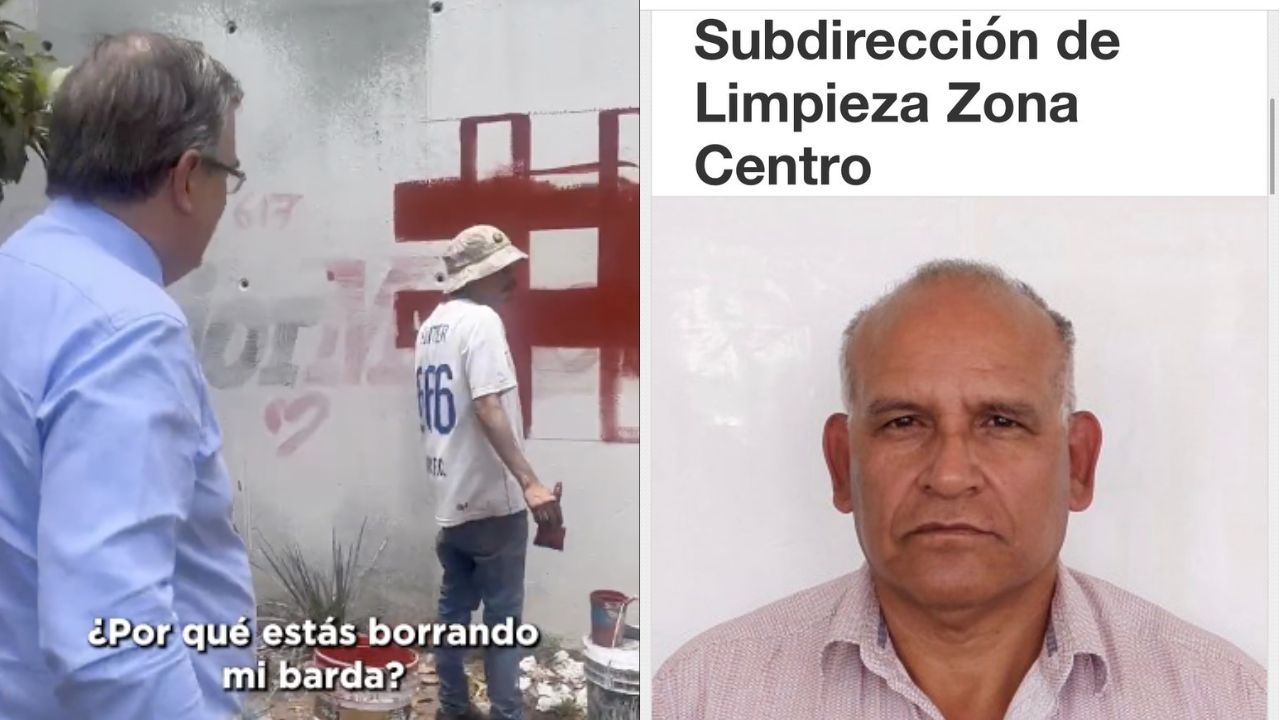 Identifican como funcionario de CDMX a hombre que borro barda de Ebrard Identifican como funcionario de CDMX a hombre que borro barda de Ebrard