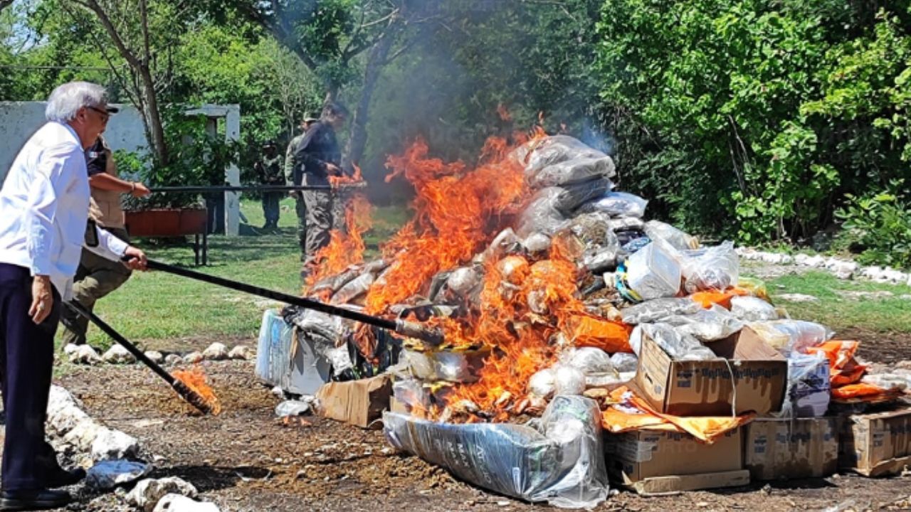 FGR incineró más de 29 kilos de droga en Durango