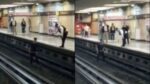 Hombre baja supuestamente drogado a las vías del Metro