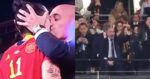 Un beso no solicitado y un gesto obsceno cerca de la reina, las polémicas del presidente de la RFEF