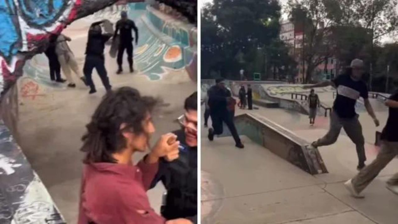 Enfrentamiento entre policías y skaters en Parque Lira deja dos lesionados Enfrentamiento entre policías y skaters en Parque Lira deja dos lesionados