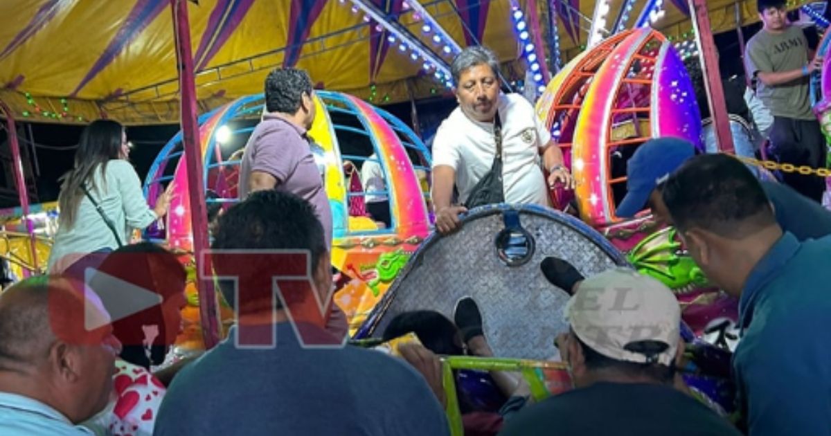 Juego mecánico falla y deja dos heridos en Córdoba, Veracruz Juego mecánico falla y deja dos heridos en Córdoba, Veracruz