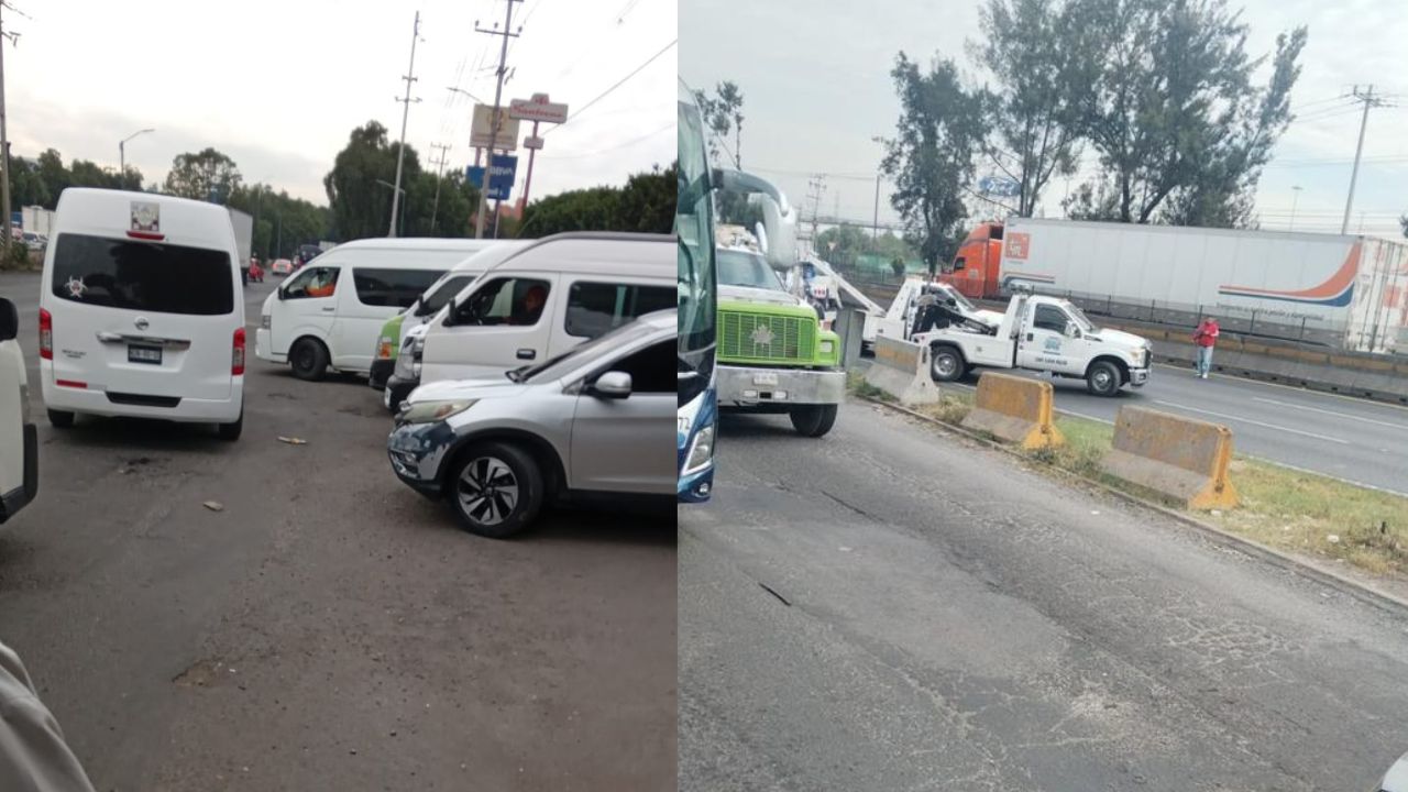 Suman 5 horas de bloqueo de transportistas sobre la México-Querétaro Suman 5 horas de bloqueo de transportistas sobre la México-Querétaro
