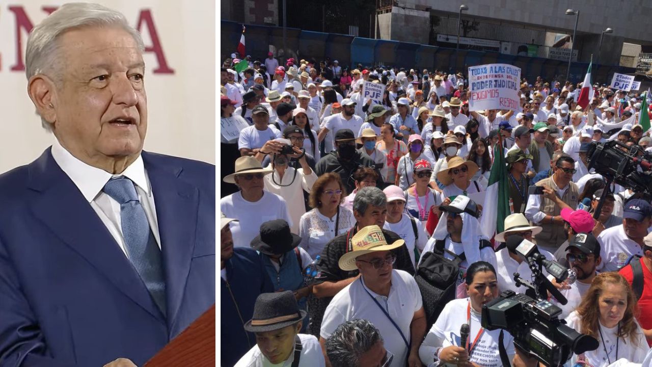 AMLO critica marcha contra extinción de fideicomisos del Poder Judicial