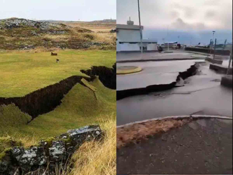Se forma grieta de más de 15 kilómetros en Islandia en medio riego de colosal erupción Se forma grieta de más de 15 kilómetros en Islandia en medio riego de colosal erupción