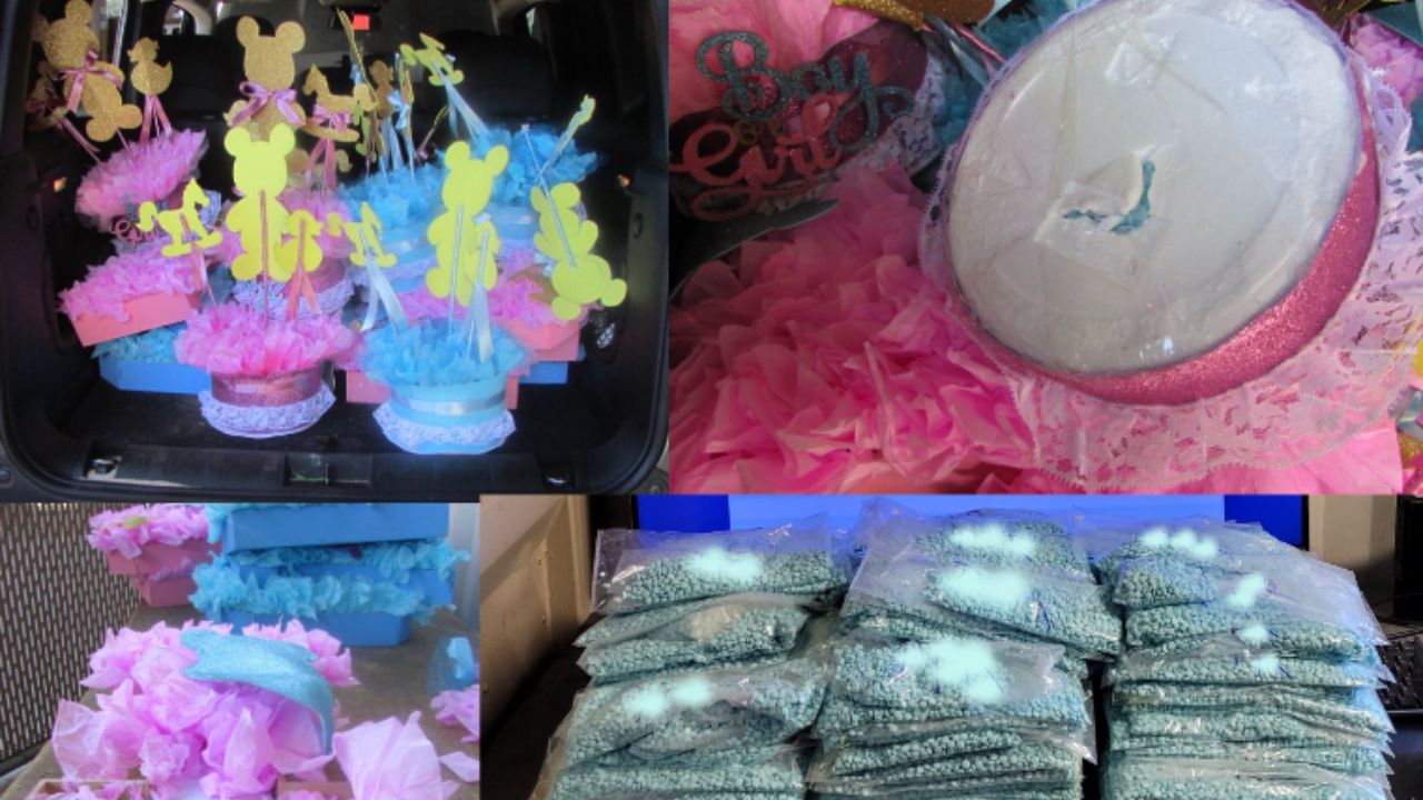 Aseguran arreglos de fiesta con pastillas de fentanilo en Nogales, Sonora Aseguran arreglos de fiesta con pastillas de fentanilo en Nogales, Sonora