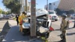 Evacuan bachillerato tras choque de pipa con gas LP en Querétaro