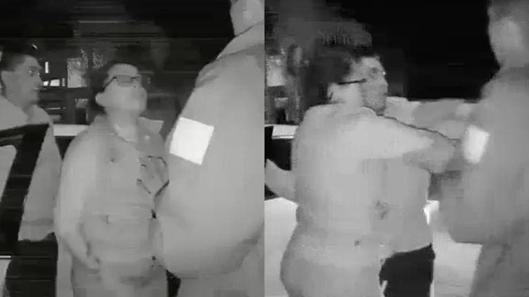 Graban otra pelea con guardia de seguridad por solicitud de identificación en fraccionamiento de Puebla