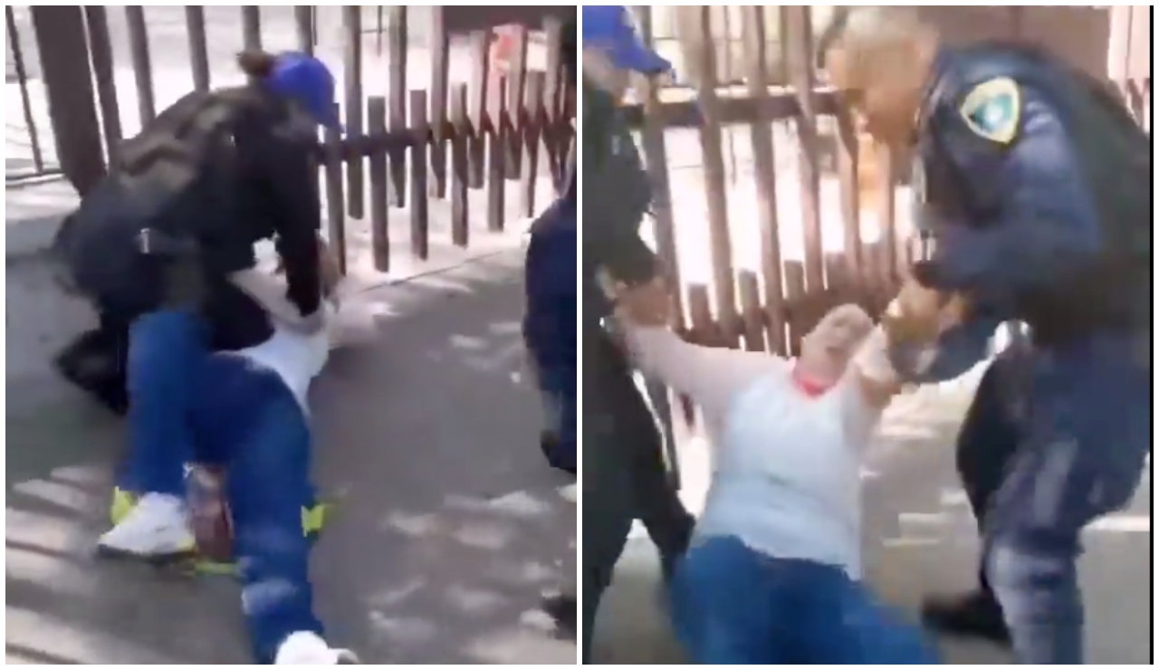 Entre jalones y gritos graban detención violenta; SSC justifica acción Entre jalones y gritos graban detención violenta; SSC justifica acción