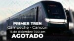 Se agotan en minutos boletos para el primer viaje del Tren Maya