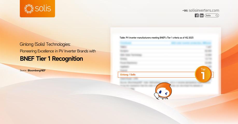 Ginlong Technologies es reconocida con BNEF Tier 1