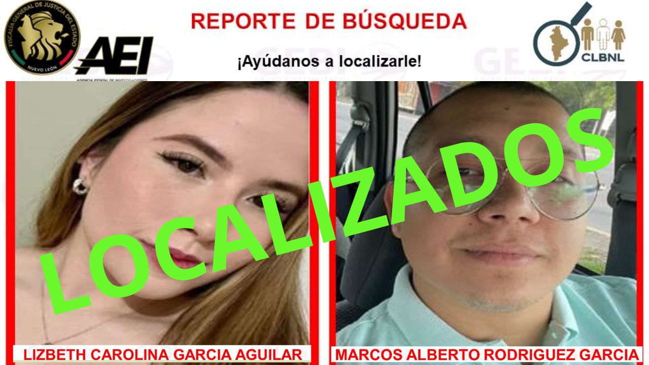 Pareja desaparecida en Mazatlán es encontrada sana y salva en Monterrey