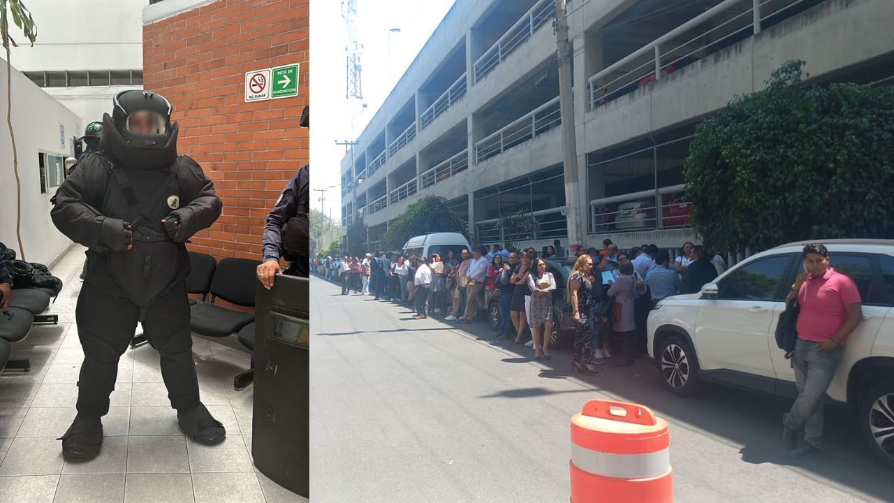 Por amenaza de bomba, desalojan Secretaría del Trabajo de Tlalnepantla Por amenaza de bomba, desalojan Secretaría del Trabajo de Tlalnepantla