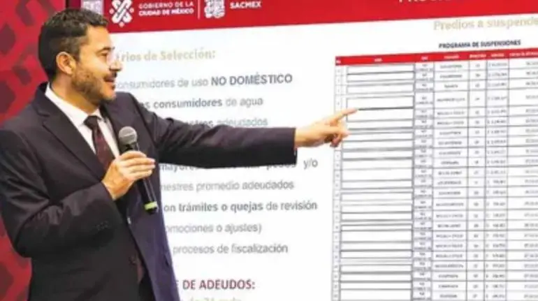 Martí Batres hace llamado a 25 usuarios del Sacmex no domésticos a pagar deuda Martí Batres hace llamado a 25 usuarios del Sacmex no domésticos a pagar deuda