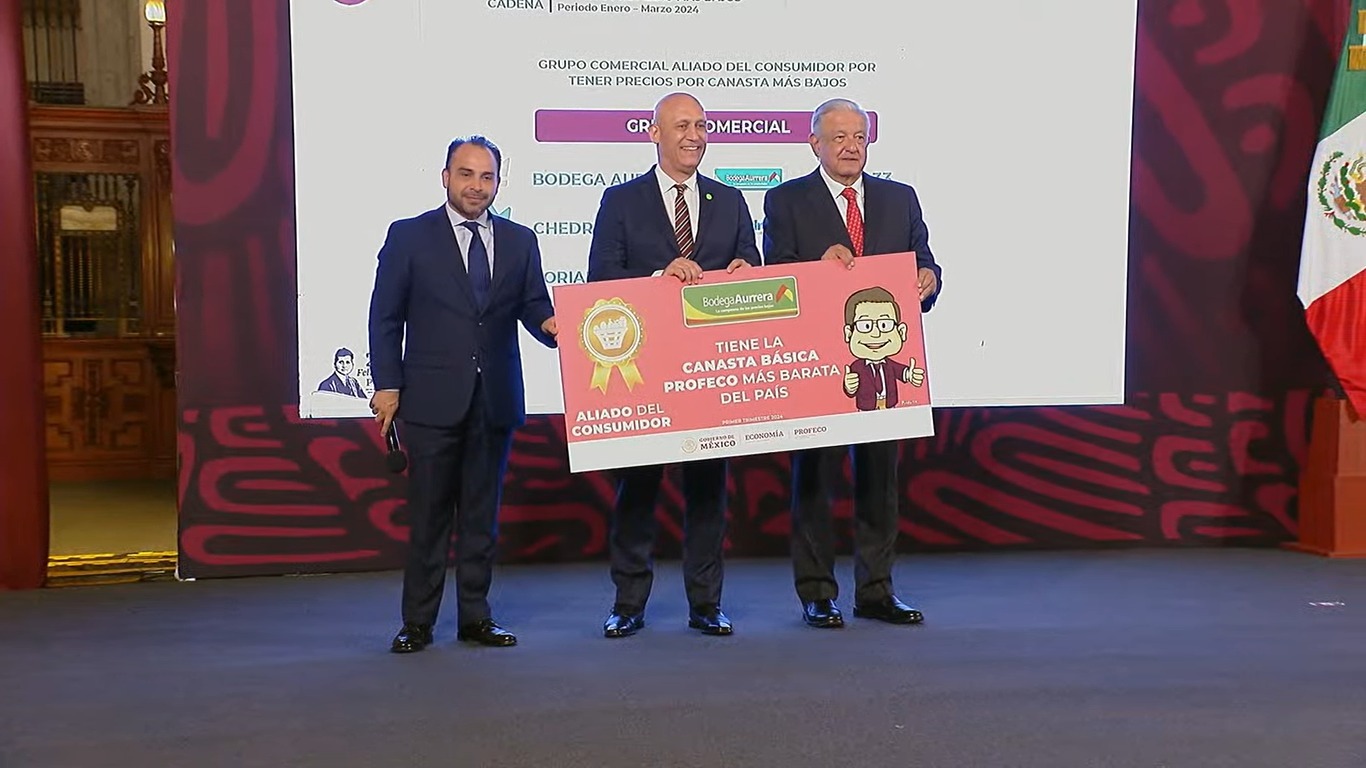 Reconoce Profeco a bodega Aurrera por mantener el precio promedio más bajo de la canasta básica Reconoce Profeco a bodega Aurrera por mantener el precio promedio más bajo de la canasta básica