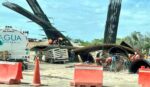 Lluvias provocan colapso de sección de puente del tramo 7 del Tren Maya
