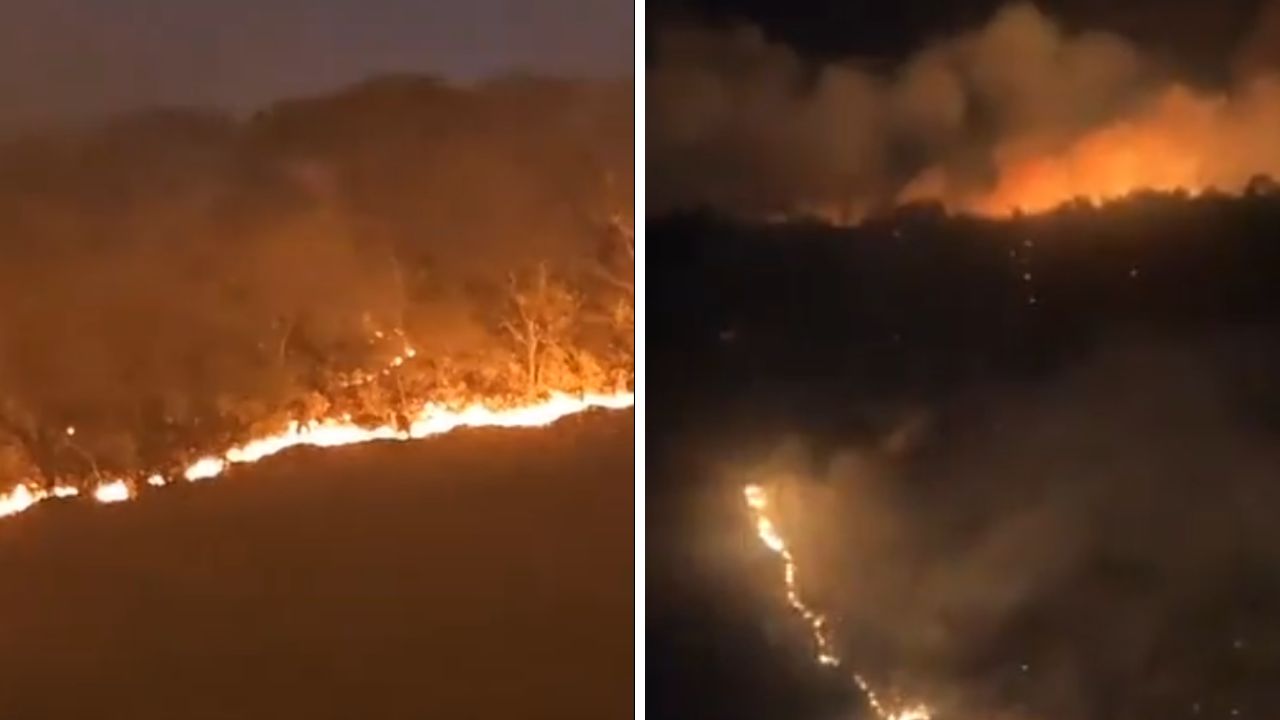 Fuerte incendio en Subida a Chalma moviliza brigadas de rescate Fuerte incendio en Subida a Chalma moviliza brigadas de rescate