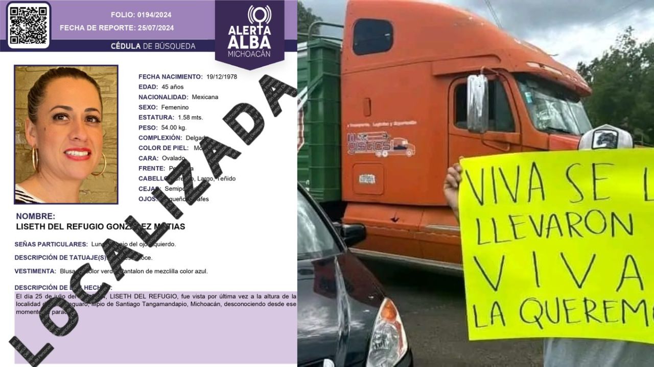 Localizan sin vida a Liseth del Refugio, reportada como desaparecida en Michoacán