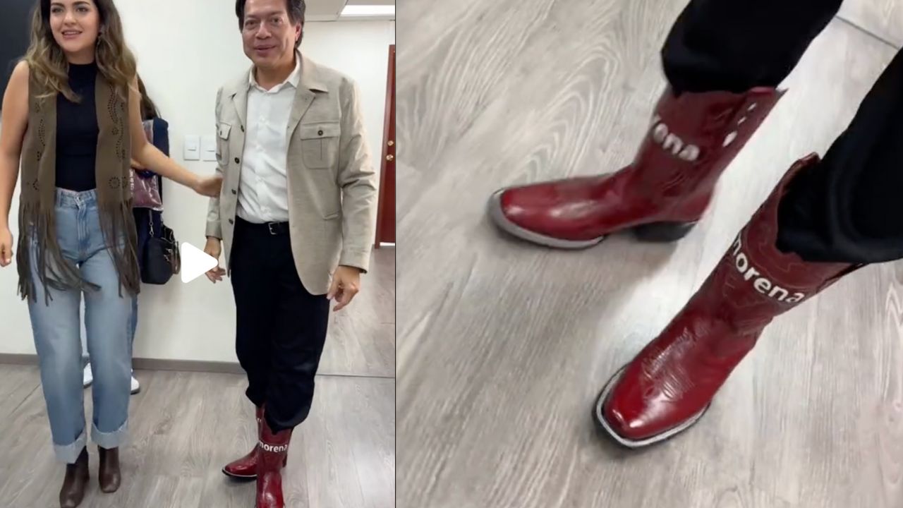Mario delgado presume botas vaqueras al estilo 4T Mario delgado presume botas vaqueras al estilo 4T