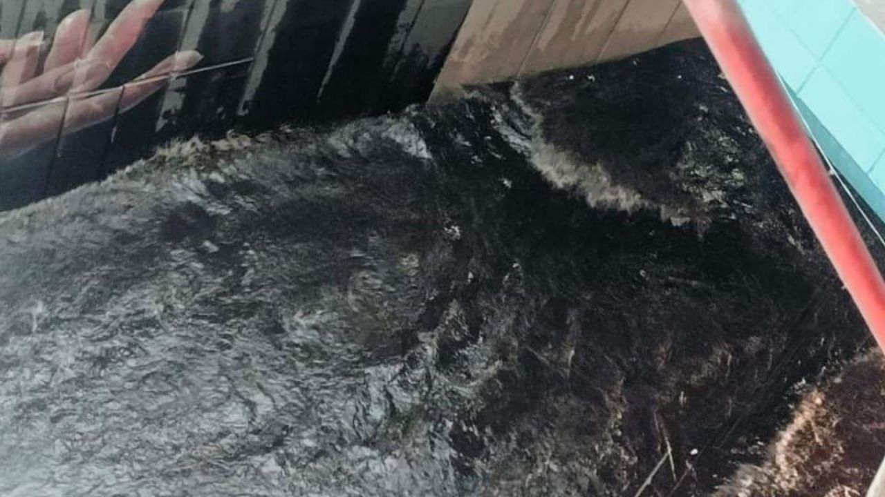 Se inunda desnivel de Circuito Interior y Oceanía por lluvias Se inunda desnivel de Circuito Interior y Oceanía por lluvias