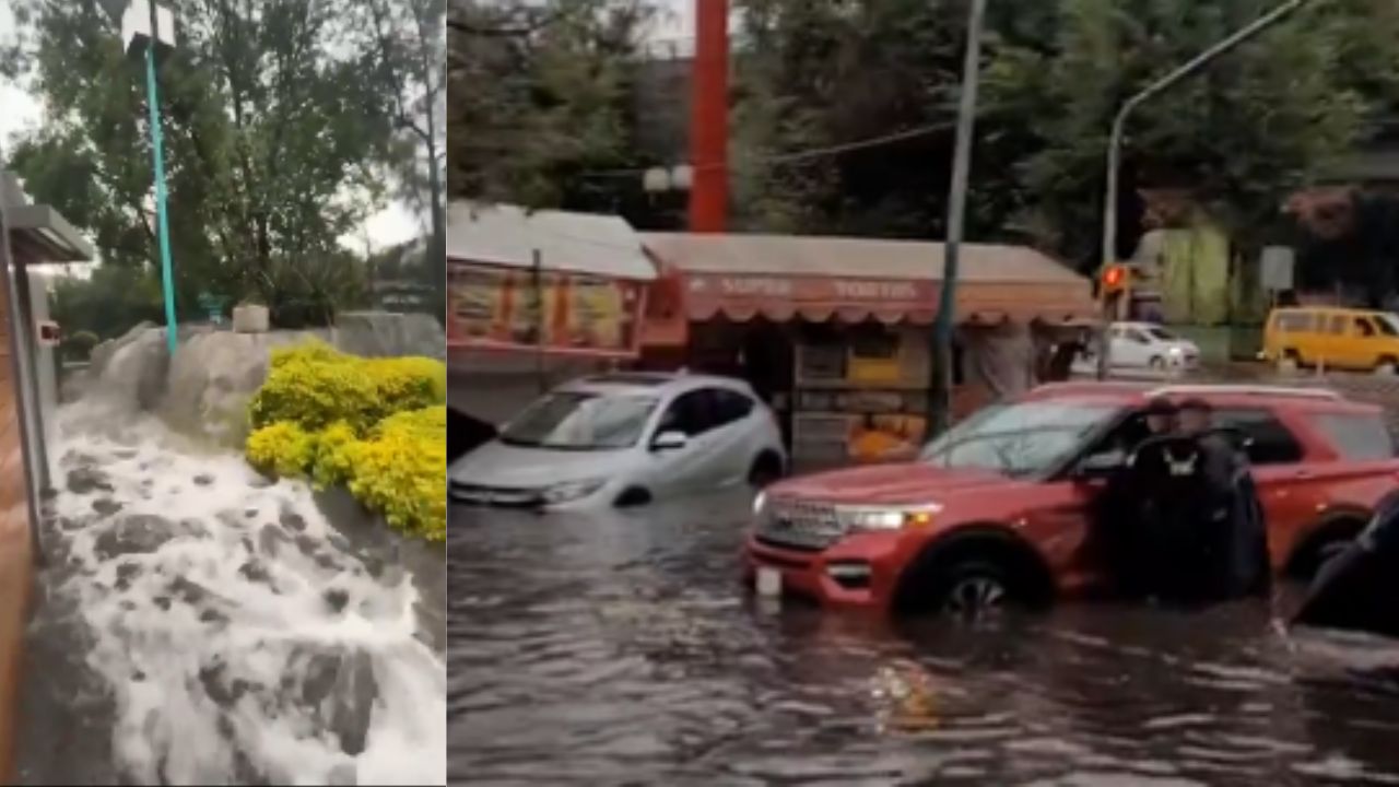 Lluvias intensas dejan inundaciones y cascadas al sur de la CDMX Lluvias intensas dejan inundaciones y cascadas al sur de la CDMX