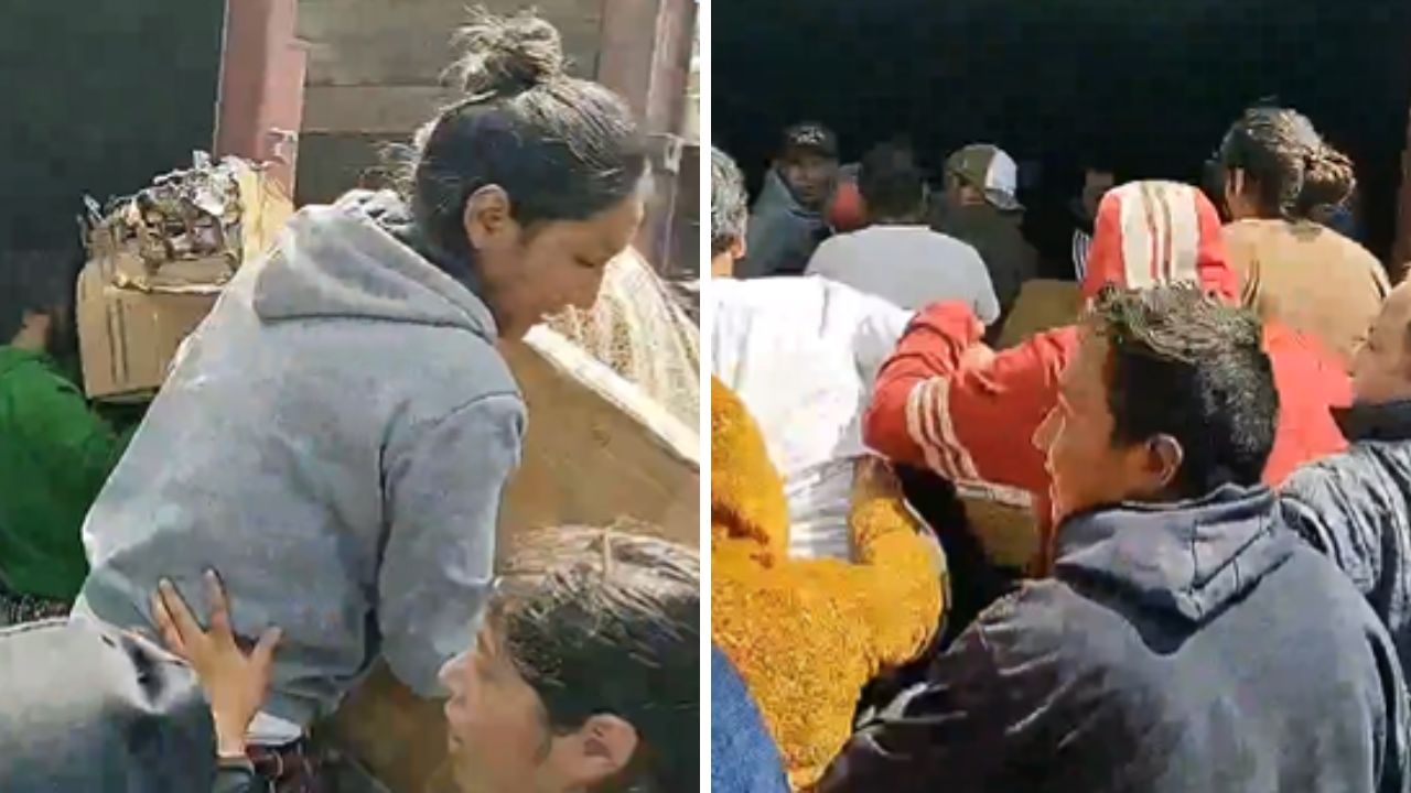 Vuelca tráiler con mercancía en Arco Norte; pobladores se roban todo Vuelca tráiler con mercancía en Arco Norte; pobladores se roban todo