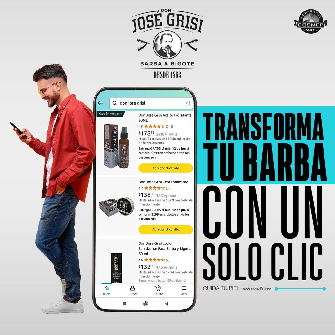 Don José Grisi impulsa su estrategia de e-Commerce de “barbería” en Amazon y MercadoLibre Don José Grisi impulsa su estrategia de e-Commerce de “barbería” en Amazon y MercadoLibre