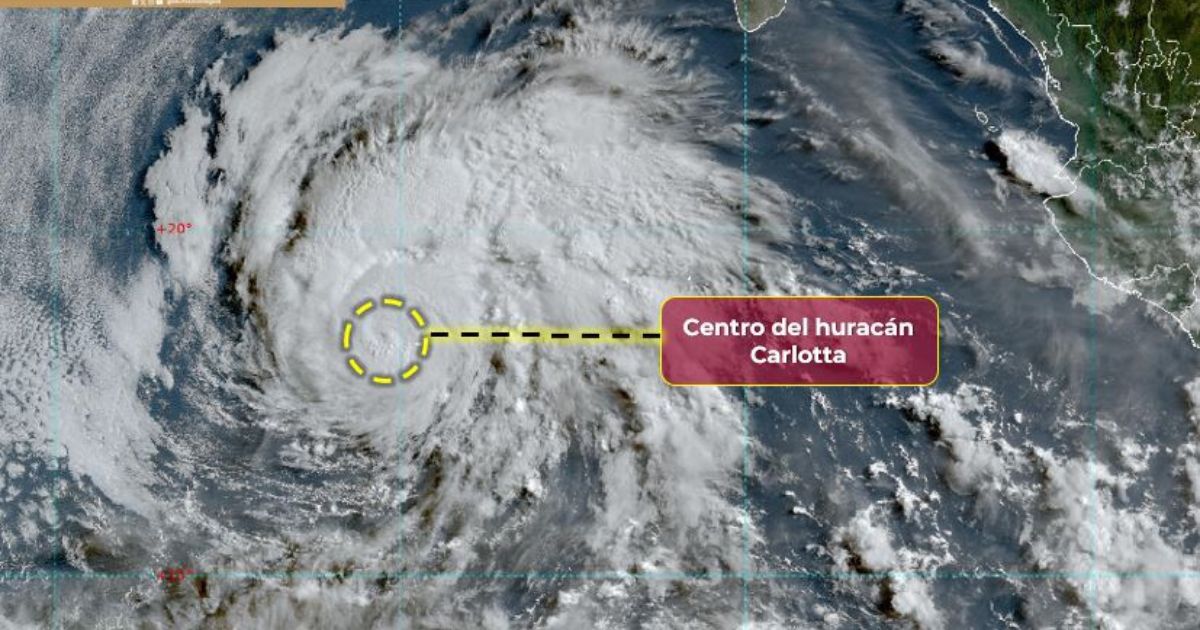 “Carlotta” ya es huracán categoría 1