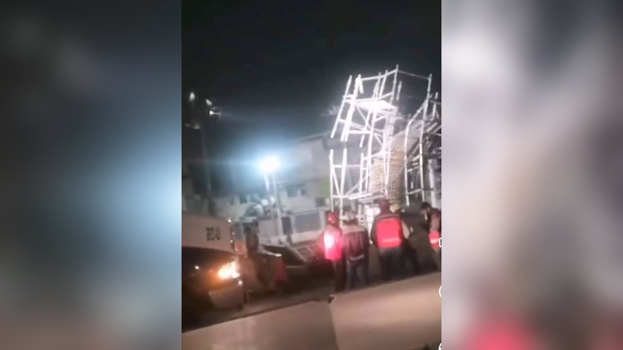 Colapsa estructura de obra del Trolebús elevado que va de Chalco a Santa Martha