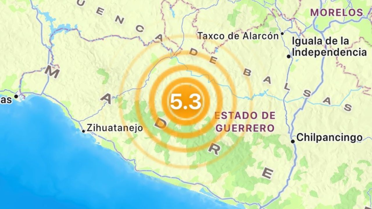 Sismo de M5.2 sacude Ciudad Altamirano, en Guerrero Sismo de M5.2 sacude Ciudad Altamirano, en Guerrero