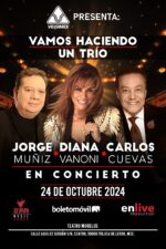 Diana Vanoni, Jorge “Coque” Muñiz y a Carlos Cuevas, continúan su gira “Vamos haciendo un trío”