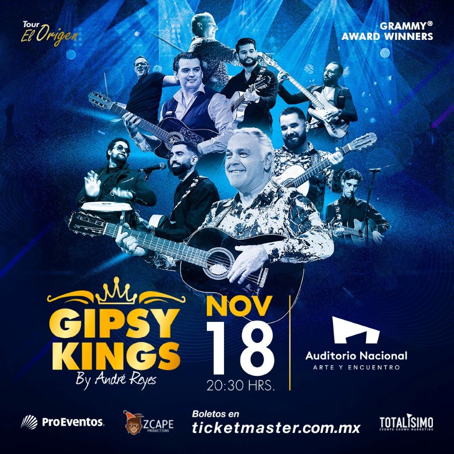 Gipsy Kings by André Reyes: la rumba catalana encenderá este 8 de noviembre el coloso de Reforma Gipsy Kings by André Reyes: la rumba catalana encenderá este 8 de noviembre el coloso de Reforma