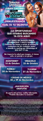 ¡Demuestra tu Talento en Fraiche! Descubre tu esencia y brilla en el escenario