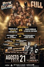 Guitarras, leyendas y llaves maestras: La gran noche de los Senseishons en el Rock & luchas en la Maraka en un evento que combina Rock y Lucha Libre