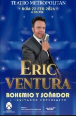 Eric Ventura encabezará una noche bohemia y romántica en el Teatro Metropólitan 