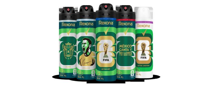 Rexona lanza ediciones coleccionables inspiradas en la Copa Mundial de LA FIFA 2026 TM