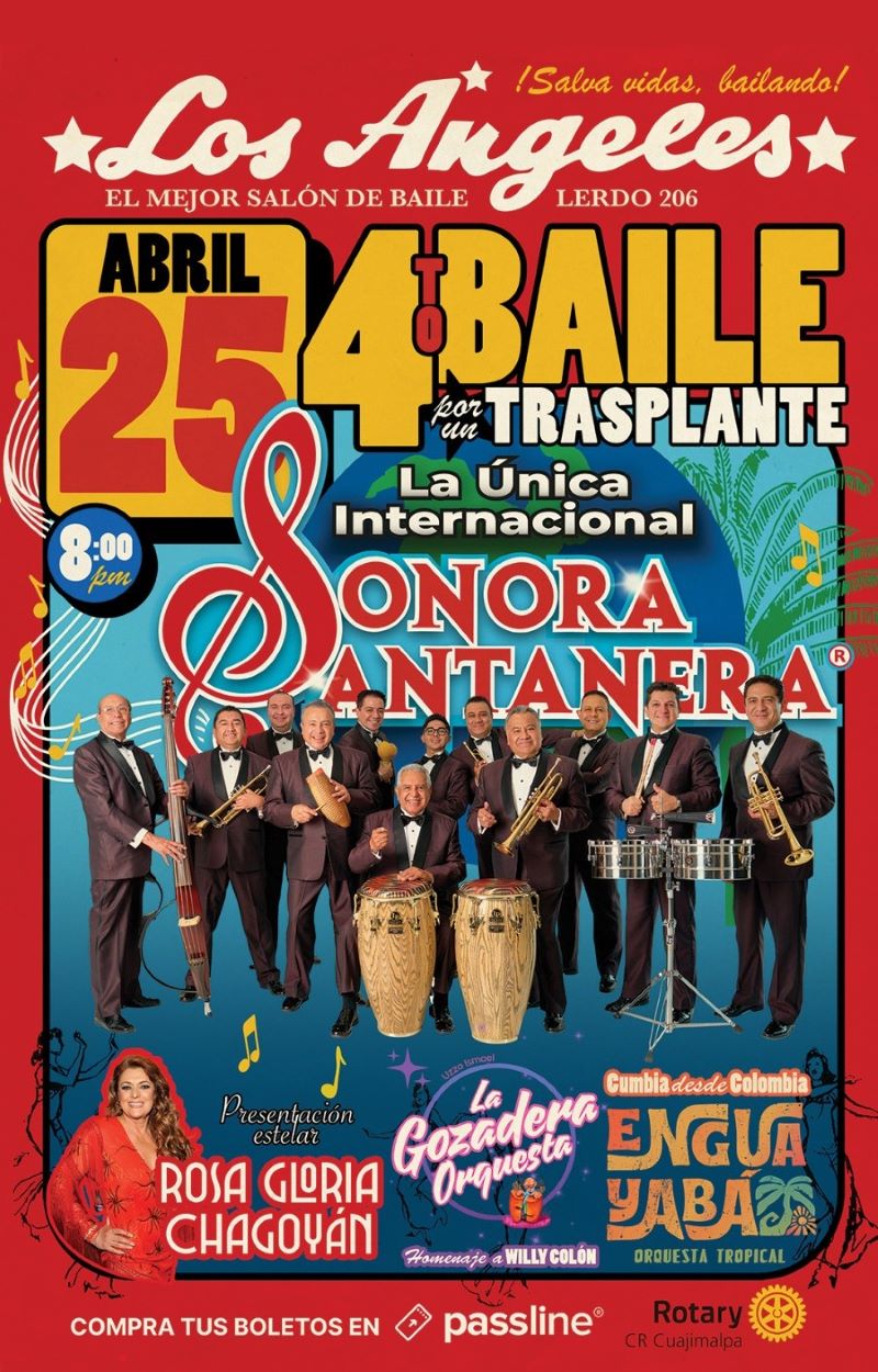 La única Internacional Sonora Santanera encabeza el cuarto baile por un trasplante en el Salón los Ángeles