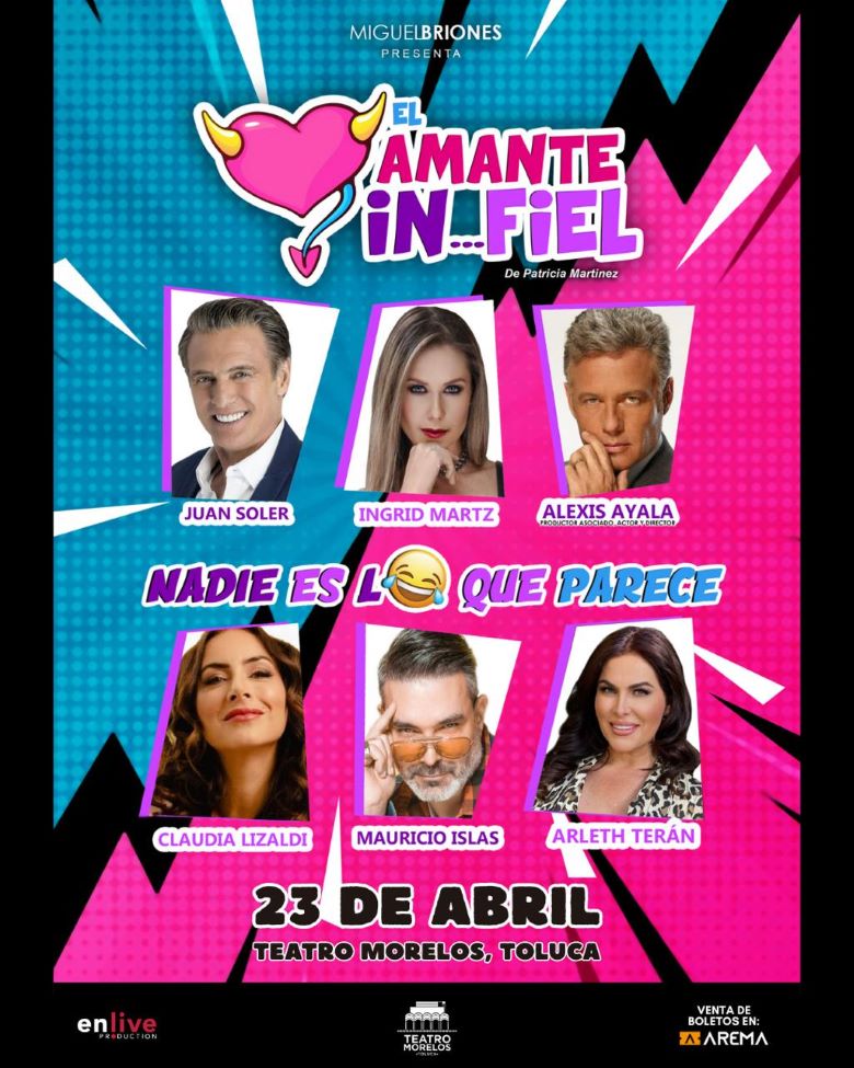 “El Amante Infiel” llegará al Teatro Morelos de Toluca con un elenco estelar