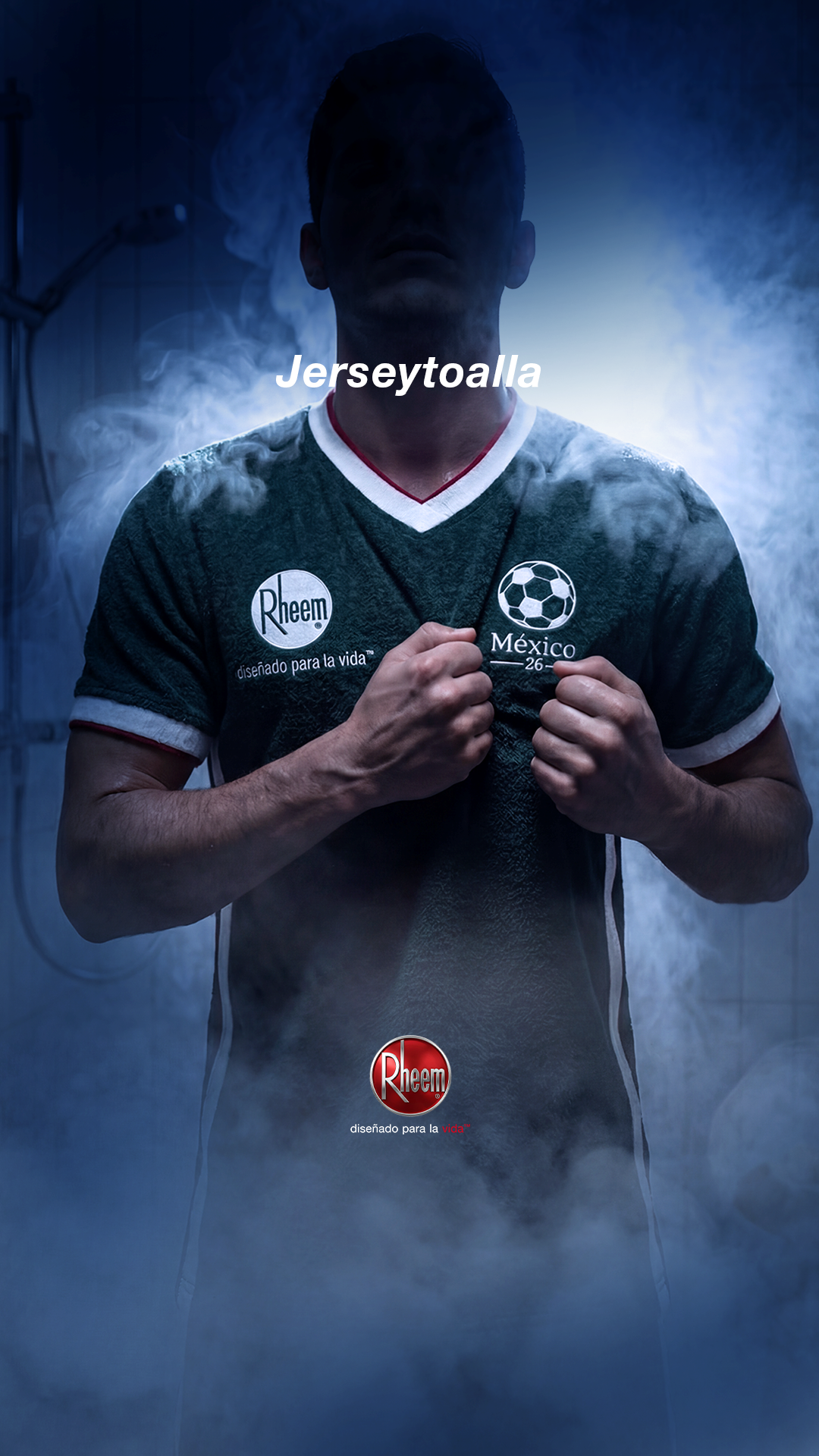 Rheem presenta el Jerseytoalla una nueva forma de vivir la pasión por el fútbol desde la regadera Rheem presenta el Jerseytoalla una nueva forma de vivir la pasión por el fútbol desde la regadera