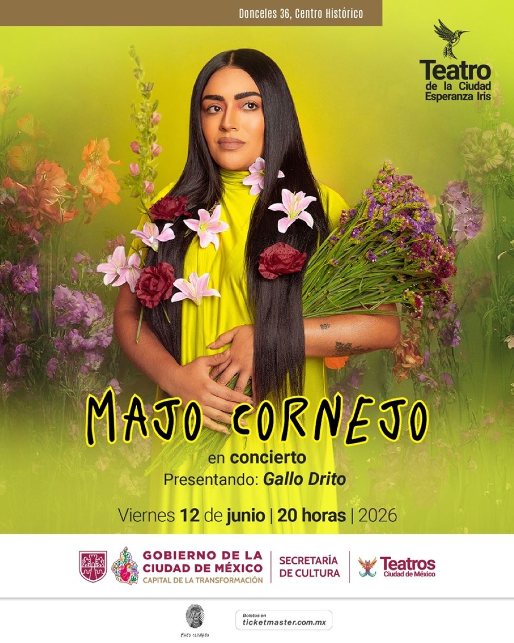 Majo Cornejo presenta su álbum «Gallo Drito» en el histórico Teatro de la Ciudad Majo Cornejo presenta su álbum «Gallo Drito» en el histórico Teatro de la Ciudad