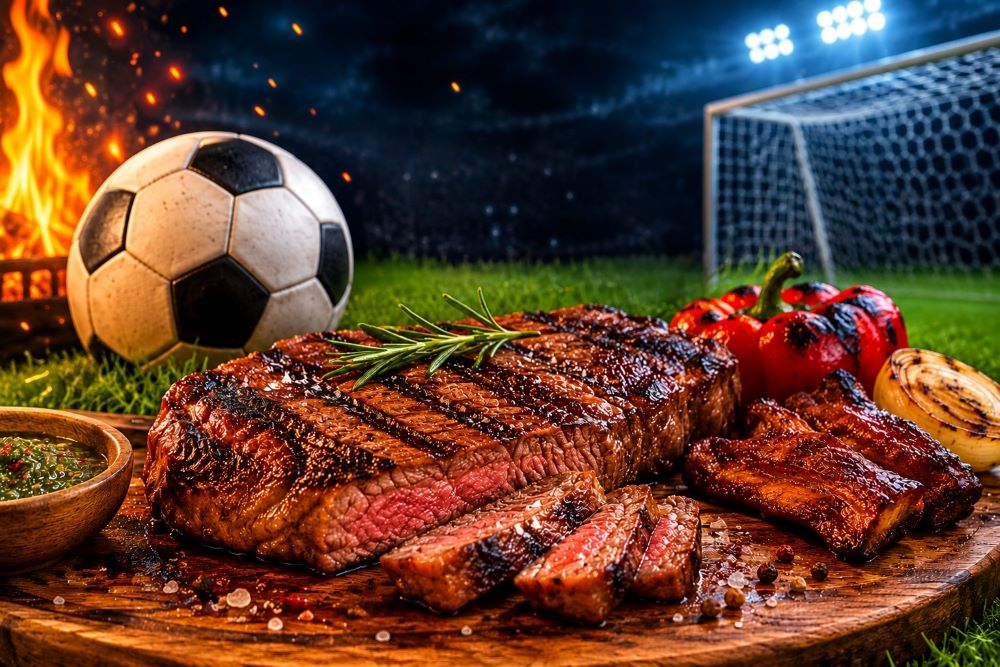 Mundial, brindis y carne Mundial, brindis y carne