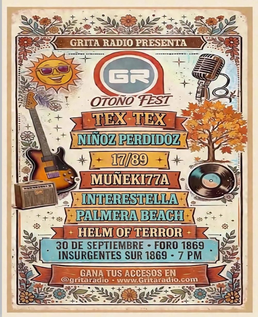 Grita Radio celebra el otoño con música en vivo y entrada gratuita en el Foro 1869 Grita Radio celebra el otoño con música en vivo y entrada gratuita en el Foro 1869