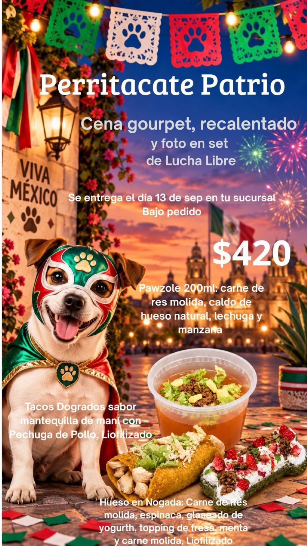 Perritacate Patrio: Llao’s Pet celebra las Fiestas Patrias con un menú muy mexicano para los lomitos Perritacate Patrio: Llao’s Pet celebra las Fiestas Patrias con un menú muy mexicano para los lomitos