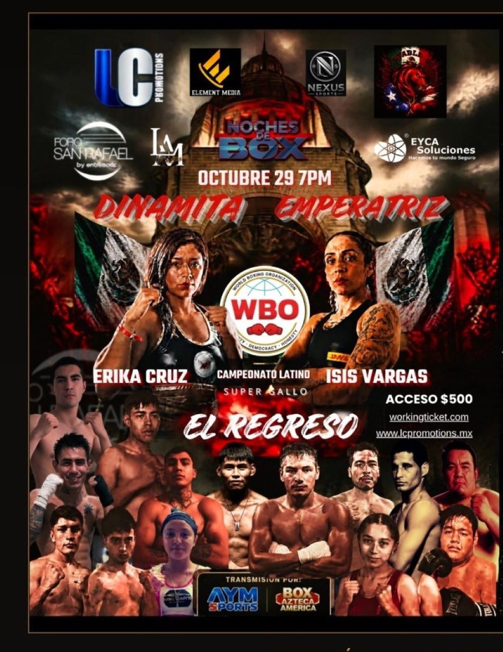 Erika Cruz e Isis Vargas protagonizarán una cita histórica por el Campeonato Latino Femenil de la OMB en México